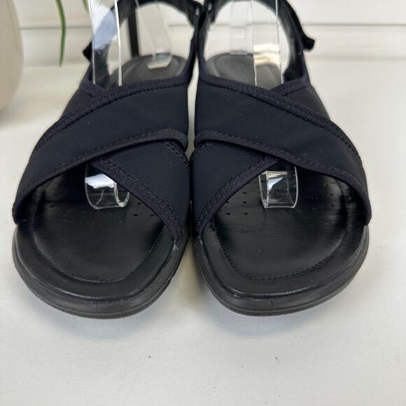 Ecco Black Felicia Stretch Crossover Slingback Sandal Comfort Shoe EU 41 US 10.5 - Picture 4 of 9